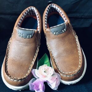 Boys Brown Leather Loafers